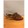 Image 2 : NEW Charles Jourdan Vintage Brown Leather Strappy Sandals Sz 10 (heel needs repair)