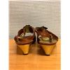 Image 3 : NEW Charles Jourdan Vintage Brown Leather Strappy Sandals Sz 10 (heel needs repair)