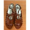 Image 7 : NEW Charles Jourdan Vintage Brown Leather Strappy Sandals Sz 10 (heel needs repair)