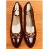 Image 6 : NEW Ferragamo Brown Leather Cap-Toe Flats, Size 8