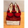 Image 1 : NEW Ferragamo Red Suede Vara Pumps, Size 10