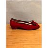 Image 2 : NEW Ferragamo Red Suede Vara Pumps, Size 10