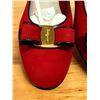 Image 7 : NEW Ferragamo Red Suede Vara Pumps, Size 10