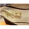 Image 9 : Used Ferragamo Brown Leather Slingback Pumps, Size 10