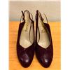 Image 6 : NEW Ferragamo Burgundy Suede Slingback Pumps, Size 10