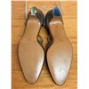 Image 4 : NEW Ferragamo Taupe Leather T-Strap Pumps, Size 10