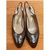 Image 7 : Used Ferragamo Brown Two-Tone Slingback Flats, Size 10