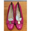 Image 7 : Used Ferragamo Pink Leather Vara Pumps, Size 10