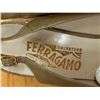 Image 8 : NEW Ferragamo Taupe Leather Slingback Pumps, Size 10