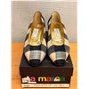 Image 1 : NEW La Marca Black & Taupe Plaid Pointed Flats, Size 10