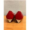 Image 3 : NEW Bally White & Red Leather Pointed Flats, Size 10