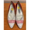 Image 7 : NEW Bally White & Red Leather Pointed Flats, Size 10