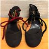 Image 1 : Used Jean Rimboud Black Suede Lace-Up Sandals, Size 10