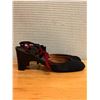 Image 2 : Used Jean Rimboud Black Suede Lace-Up Sandals, Size 10