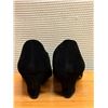 Image 4 : Used Charles Jourdan Black Suede Logo Loafers, Size 10