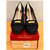 Image 1 : NEW Ferragamo Black Suede Vara Pumps, Size 10
