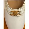 Image 7 : NEW Ferragamo White Leather Gancini Flats, Size 10