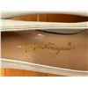 Image 9 : NEW Ferragamo White Leather Gancini Flats, Size 10