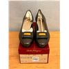 Image 1 : NEW Ferragamo Gray Leather Vara Pumps, Size 10