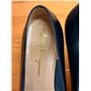Image 8 : NEW Ferragamo Black Lizard-Print Gancini Flats, Size 10