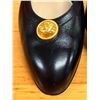 Image 7 : Used Ferragamo Black Leather Medallion Flats, Size 10
