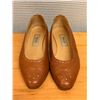 Image 1 : Used Bally Caramel Leather Perforated Flats, Size 10