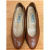 Image 8 : Used Bally Caramel Leather Perforated Flats, Size 10