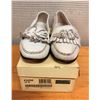 Image 1 : NEW Vintage White Leather Tassel Loafers, Size 10