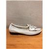 Image 2 : NEW Vintage White Leather Tassel Loafers, Size 10