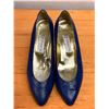 Image 6 : Used Chantal Blue Textured Leather Pumps, Size 8