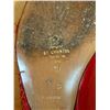 Image 6 : Used Chantal Red Leather & Snakeskin Pumps, Size 10
