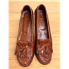 Image 7 : Used Brown Leather Tassel Moc Flats, Size 10