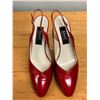 Image 8 : Used Bally Red Leather Slingback Heels, Size 10