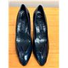 Image 8 : Used Mr. Seymour Navy Leather Pumps with Snakeskin Detail, Size 10