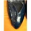 Image 9 : Used Mr. Seymour Navy Leather Pumps with Snakeskin Detail, Size 10