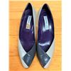 Image 6 : Used Dame Uno Two-Tone Gray Leather Flats, Size 10