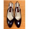 Image 8 : Used Bally Maroon Leather Shoes w/ Slingback Heels, Size 10