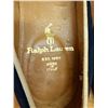Image 8 : Used Ralph Lauren Navy Suede Monogram Loafers, Size 9.5B