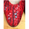 Image 5 : Used Ferragamo Red Snake-Embossed Leather Flats, Size 10