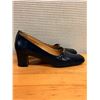 Image 2 : Used Bally Navy Leather Loafers with Gold-Tone Hardware, Size 8