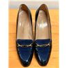 Image 8 : Used Bruno Magli Black Leather & Navy Suede Loafers, Size 9.5