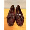 Image 1 : NEW Mens Bally Burgundy Leather Tassel Loafers, Size 10
