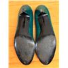 Image 4 : Used Diverente Teal Leather Classic Pumps, Size 8