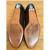 Image 5 : Used Ferragamo Taupe Leather Bow Flats, Size 10B