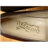 Image 9 : Used Ferragamo Taupe Leather Bow Flats, Size 10B