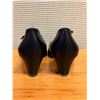 Image 3 : Used Ferragamo Navy Leather Shoes w/ Mary Jane Heels, Size 10B
