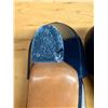 Image 5 : Used Ferragamo Navy Leather Shoes w/ Mary Jane Heels, Size 10B