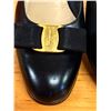 Image 8 : Used Ferragamo Black Calfskin “Lillaz” Bow Pumps, Size 10B