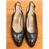 Image 8 : Used Ferragamo Brown Leather Slingback Shoes, Size 8B