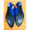 Image 4 : Used Michael & Company Emme Uno Blue Leather Slingback Shoes w/ Heels, Size 10B